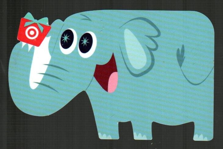 TARGET Elephant ( 2006 ) Die-Cut Gift Card ( $0 )