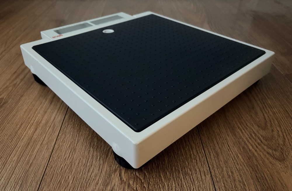 Seca 874 Digital Flat Doctor Scale for Mobile Use Push Buttons Double Display