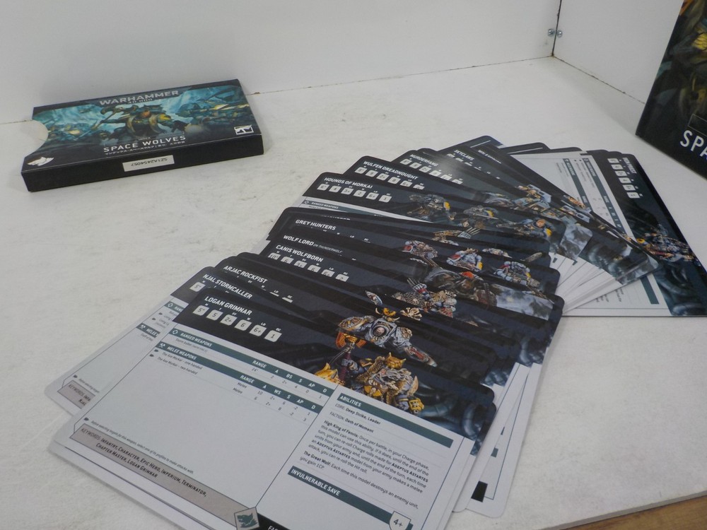 A0223 Warhammer 40K: Space Wolves Codex Supplement HC & Index Cards