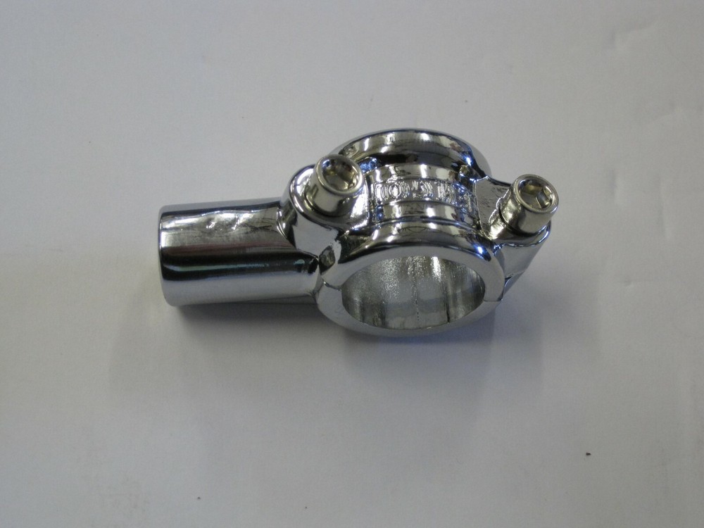 Handle bar mirror mount CHROME bracket for 7/8" handlebars 10mm threads perch