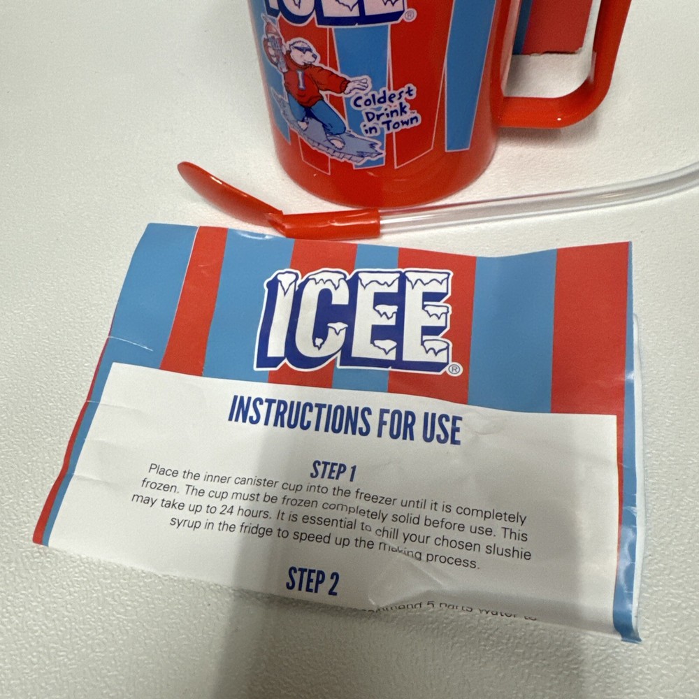 Icee Slushie Making Cup With Straw In Box