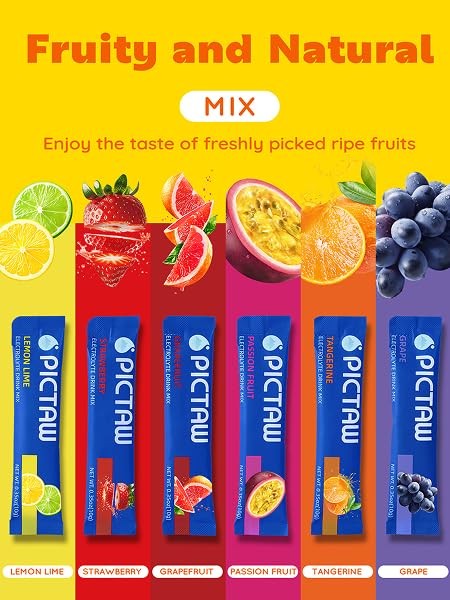 Electrolytes Powder Packets,30 Hydration Sticks, Electrolyte Drink Mix for Da...