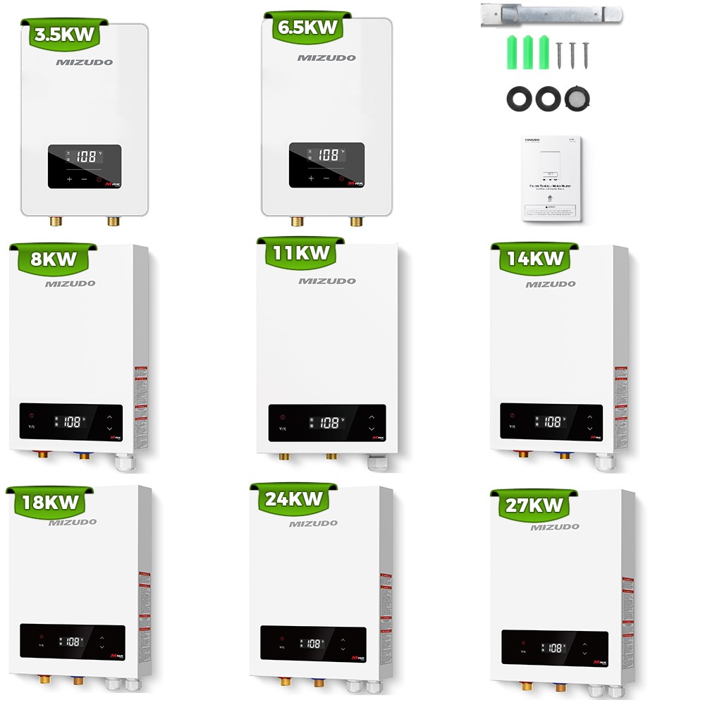 Electric Tankless Water Heater 3.5KW-27KW Instant Hot On Demand for Whole House