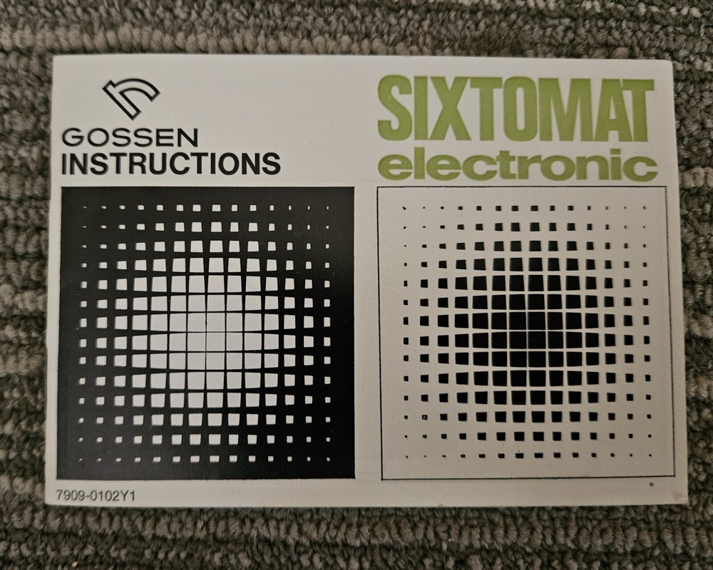 Gossen Sixtomat Electronic Instructions