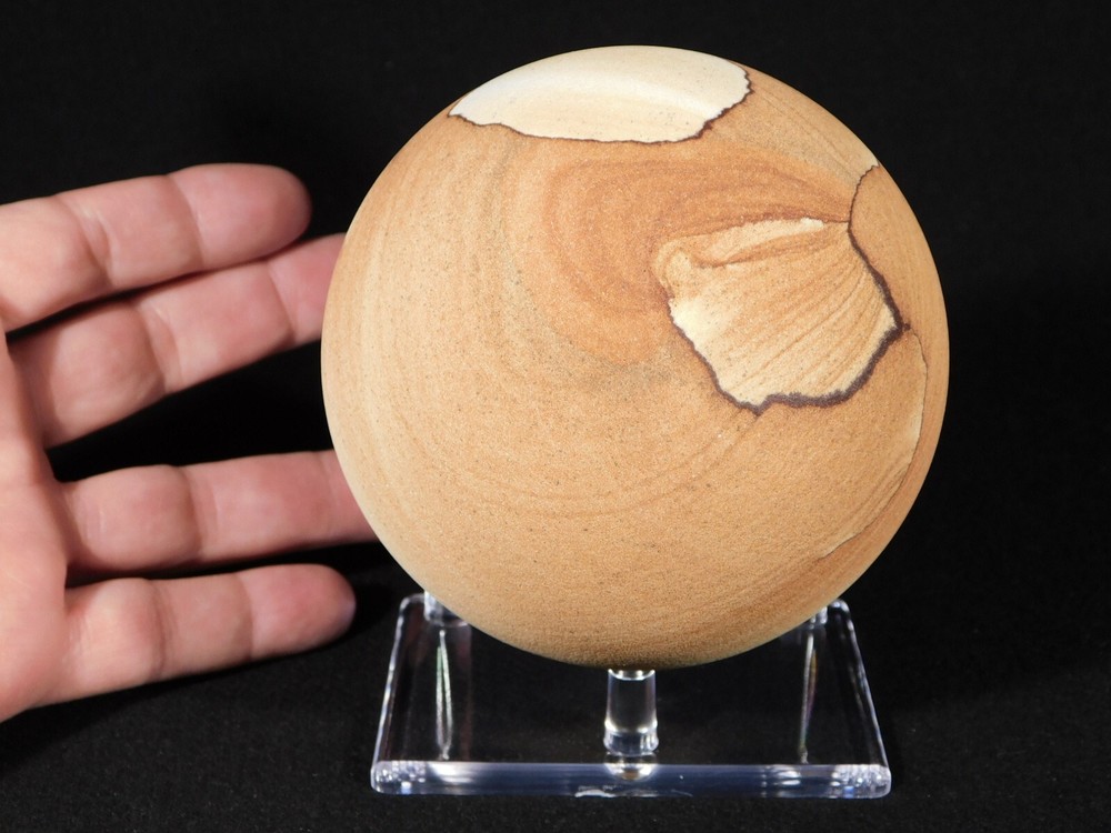 Heavy Duty THREE Post SPHERE Display Stand LARGER Size Clear Acrylic