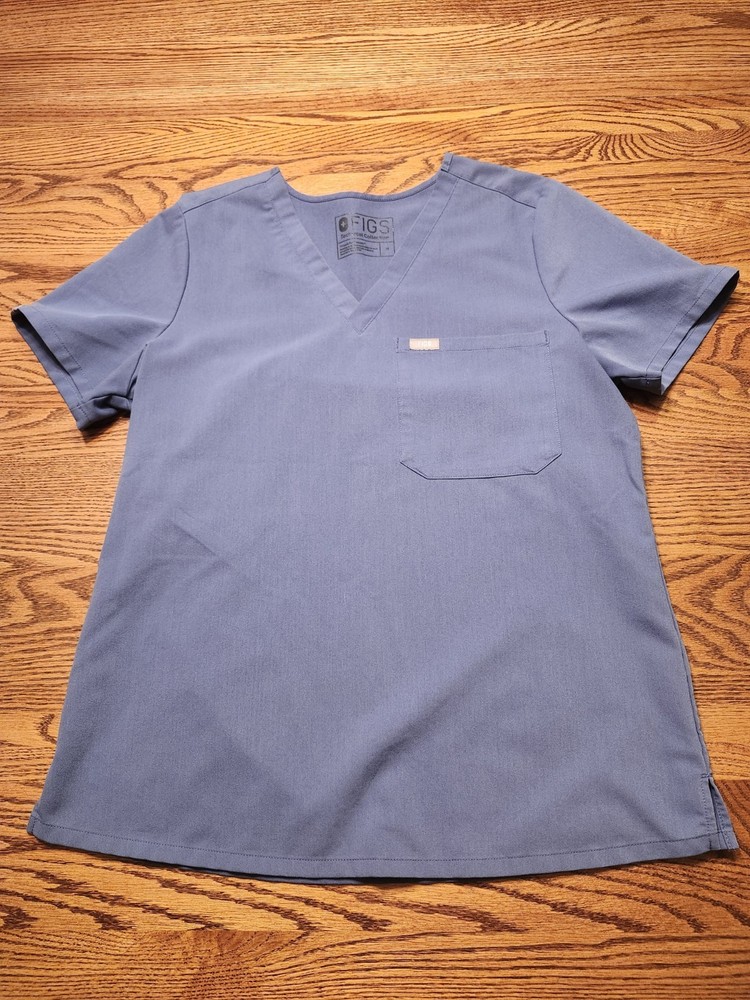 FIGS Scrub Top Womens Technical Collection Blue Size Medium