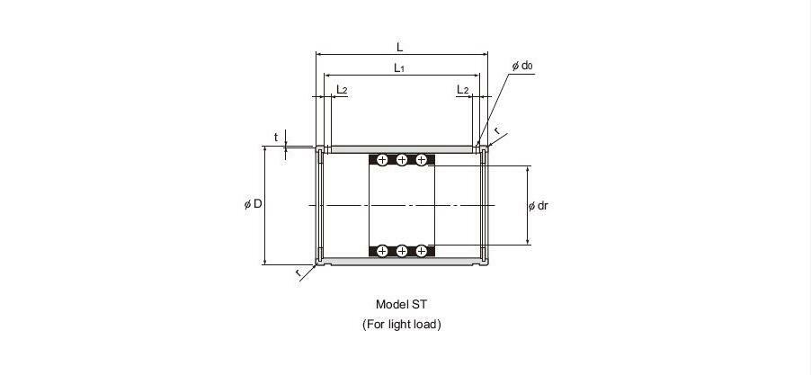 THK ST10 Linear Bearing for Light Load 10x19x30mm.
