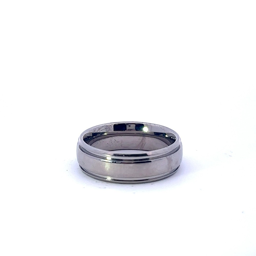 Titanium 7.5mm Step Edge Band Ring