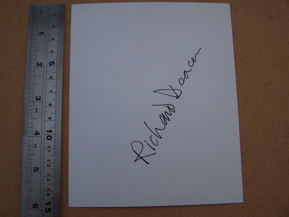 Richard Deacon British sculptor Autograph (file CH6)