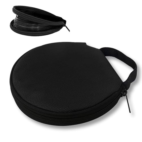 1 PC 20 Capacity CD Holder, Waterproof CD Case with Reinforced Handle, Black