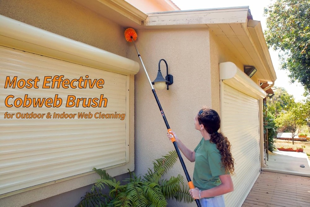 Ultimate Lightweight Cobweb Cleaner with 20 Ft Extendable for Safe Dusting