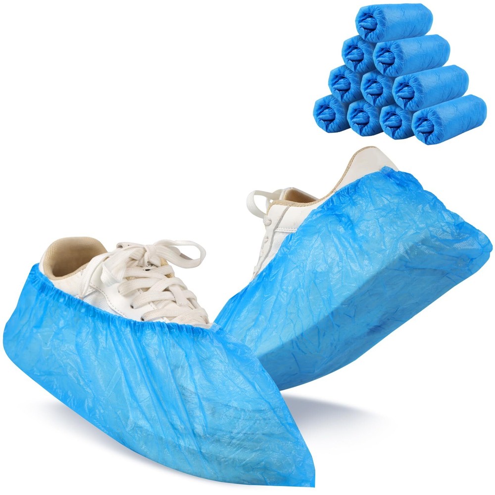 100 Pack Disposable Waterproof Shoe Covers Non-Slip Boots Floor Protector