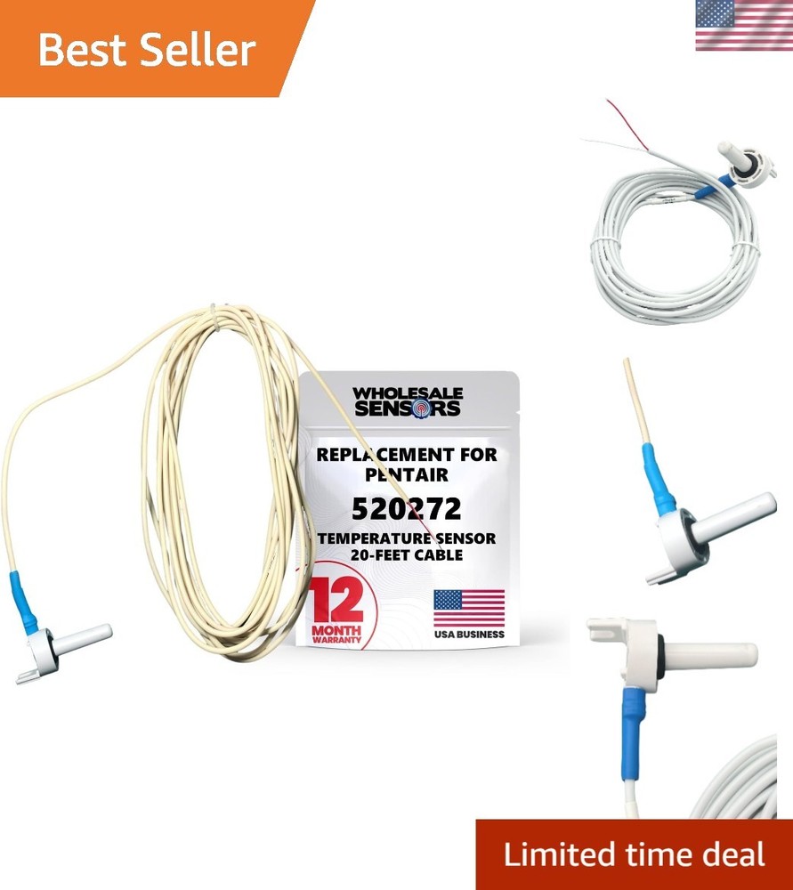 Pentair 520272 Replacement Temperature Sensor 20FT Cable 2