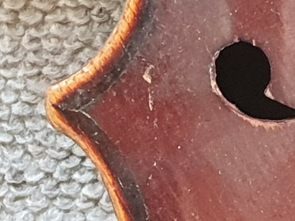 nice & old 3/4 Violin violon "Stainer" branding" nicely flamed!
