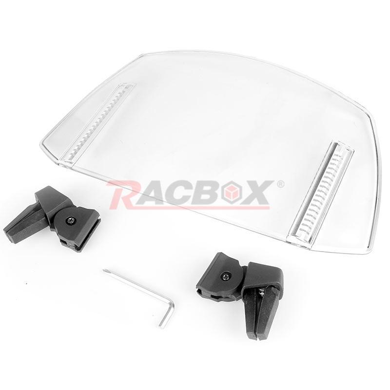 Universal Clip On Windshield Extension Spoiler Wind Screen Deflector Motorcycle