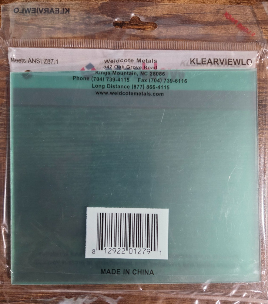 WELDCOTE KLEARVIEWLO Klear-View Outside Cover Lens, 5/PACK