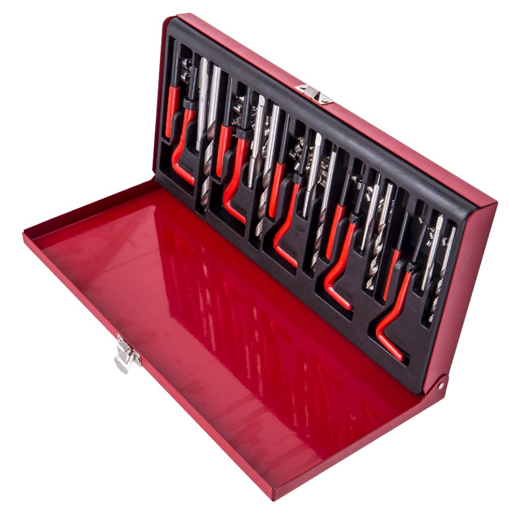 131x Thread Repair Tool Kit Stripped M5 M6 M8 M10 M12 Wire Thread Inserts