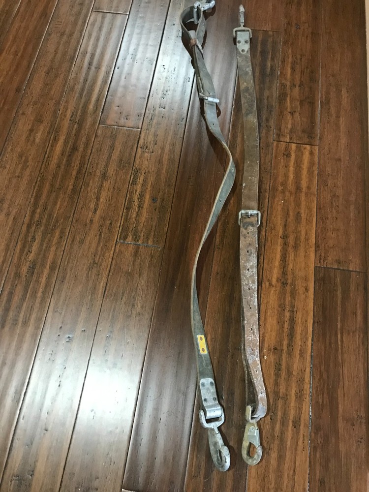 (2) Pole Climbing Safety Straps Klein & Sons And Bashlin