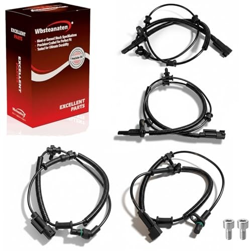 ABS Wheel Speed Sensor 4Pcs: Front Rear Left & Right Compatible with Ram 2013