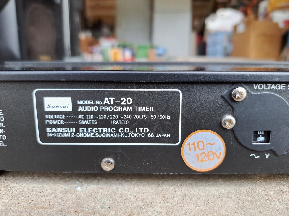 Vintage Sansui AT-20 Audio Program Timer Black Face