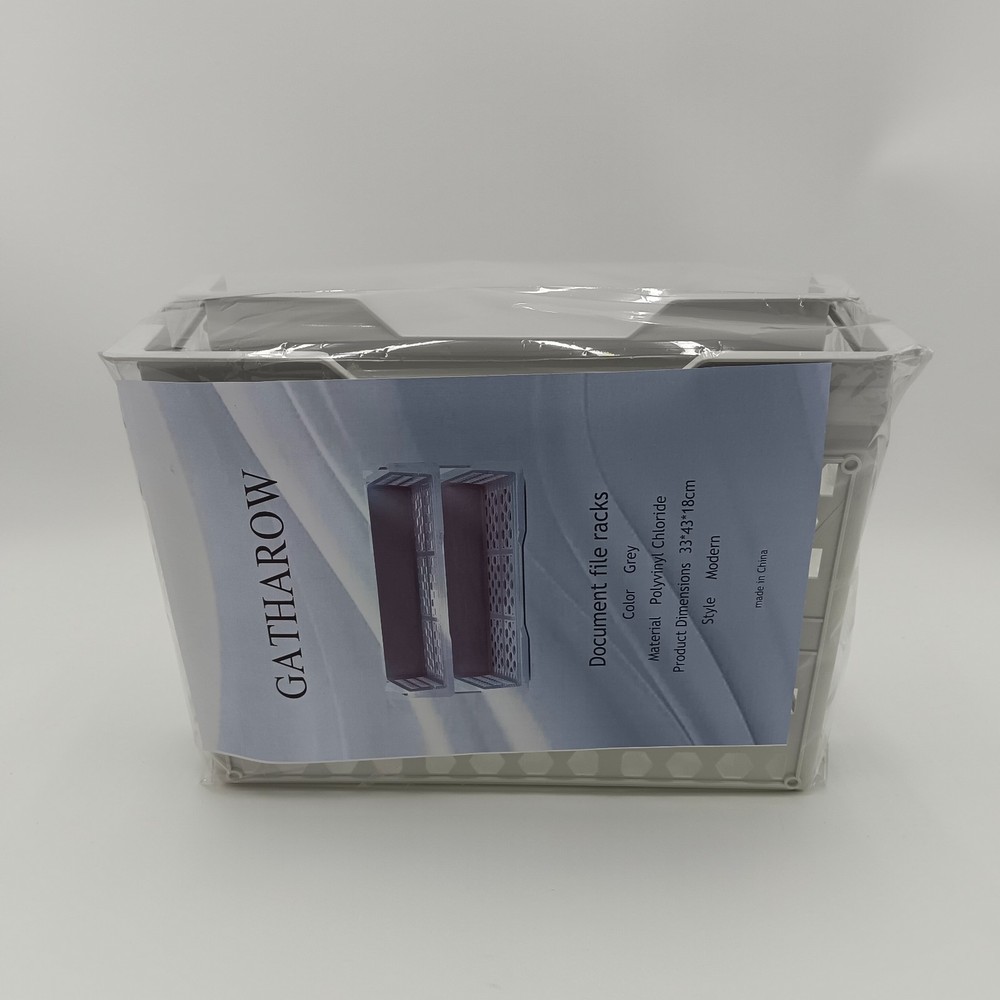 GATHAROW Document file racks Multipurpose double layer document file racks, grey