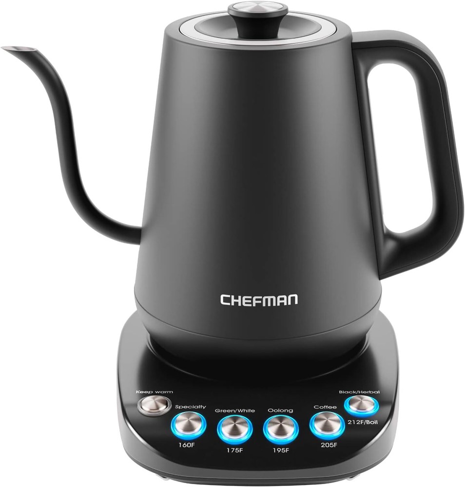 Chefman TrueTemp Precision Control Gooseneck Kettle, Internal Custom