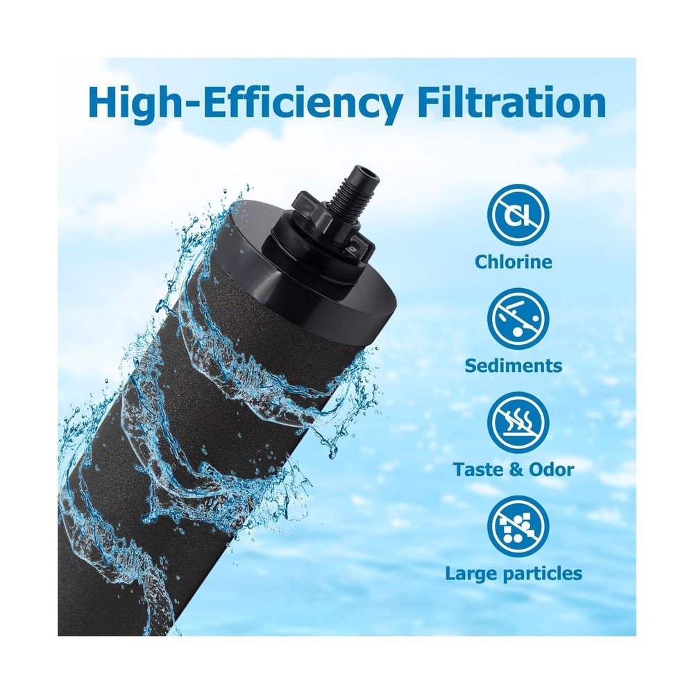 (4) Black Carbon Filter & (4) Fluoride Filters, Combo Pack