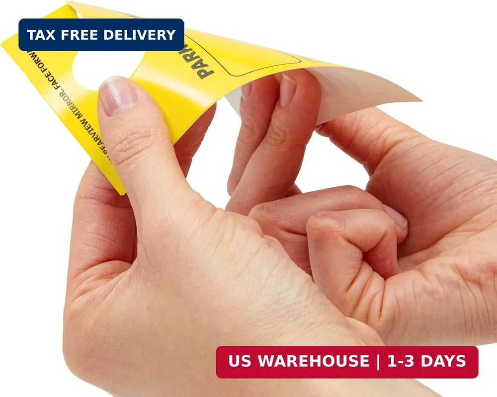Rectangular Parking Permit Hang Tags - Sequentially Numbered Parking Pass