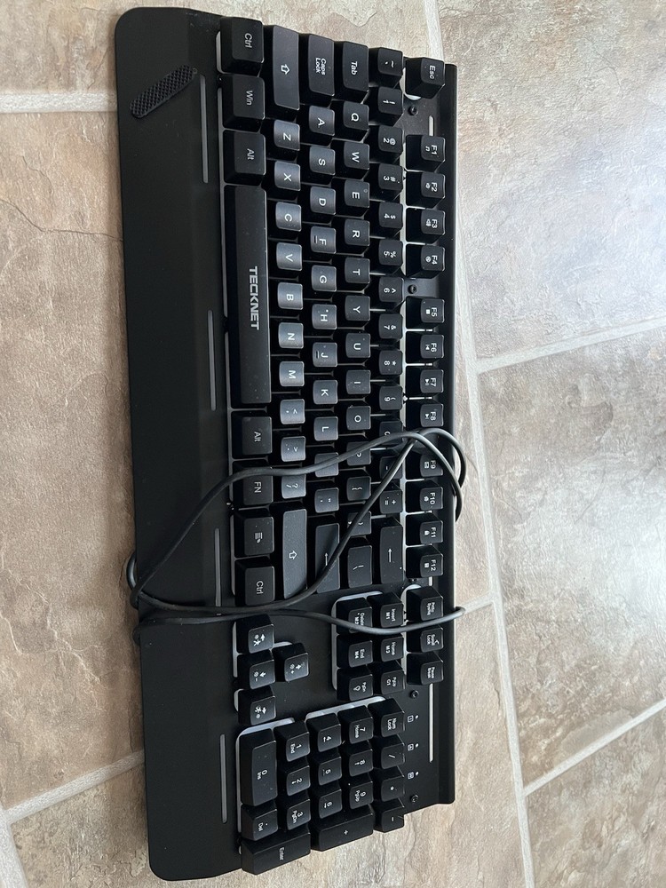 TECKNET RGB Wired Gaming Keyboard Customizable Backlight Multimedia Keys USB PC