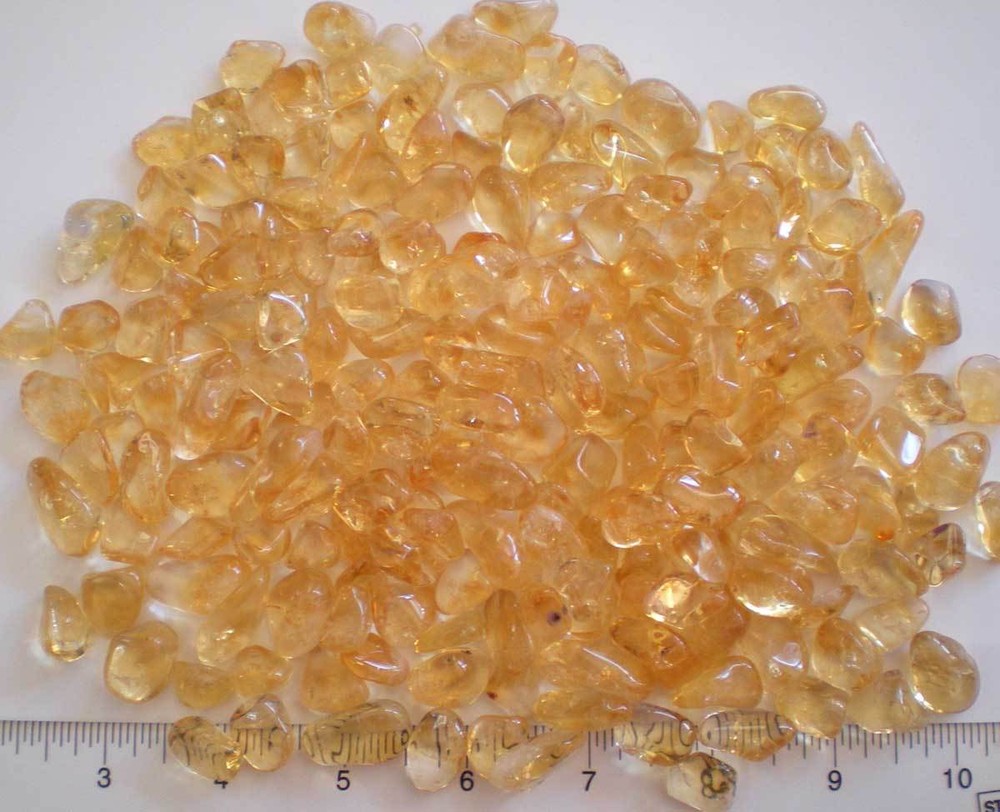 Citrine - 12 SmallTumbled Stones  rt438