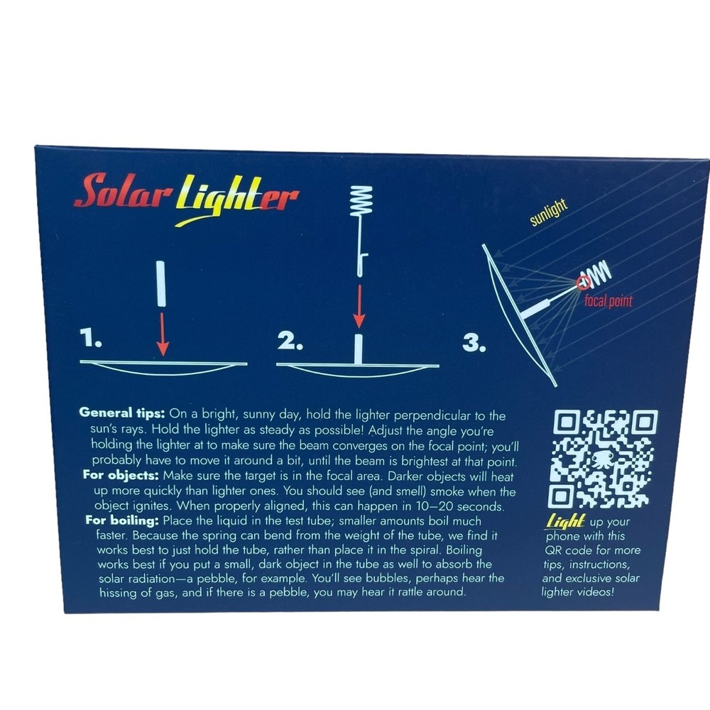 Curiosity Box Solar Lighter Fire Starter Eco-Friendly & Portable Science Experim