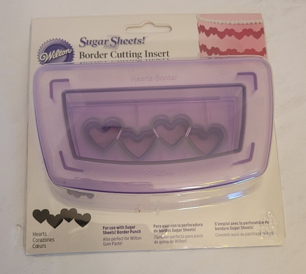 WILTON SUGAR SHEETS! Punch - Cutting Inserts & Border Cutting Inserts HEART NEW