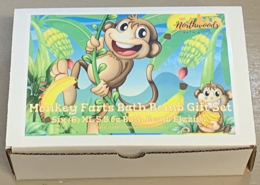 Monkey Farts 6-pack Bath Bomb Gift Set for Kids