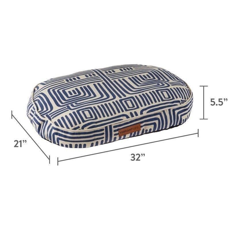 Comfortable Oval Durry Pet Bed Dogs High Loft Machine Washable Soft Support New