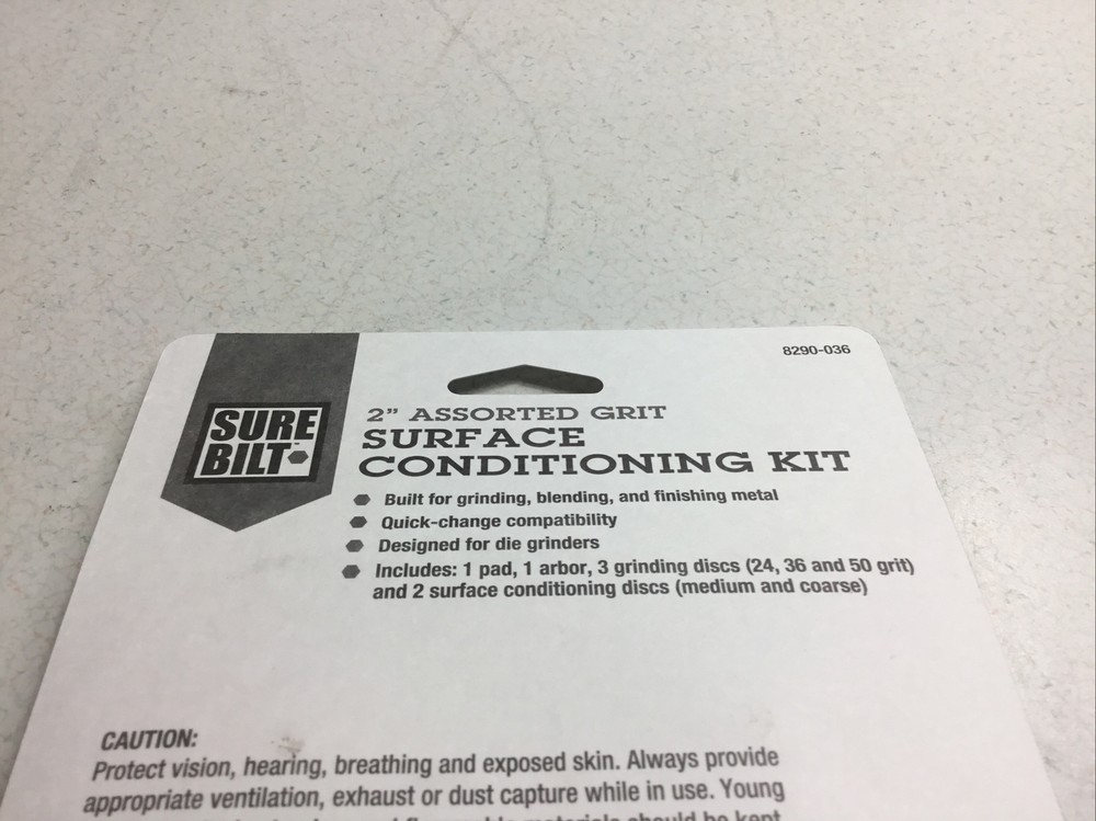Sure Bilt 8290-036 2” Surface Conditioning Kit die grinder set Pad Arbor Discs