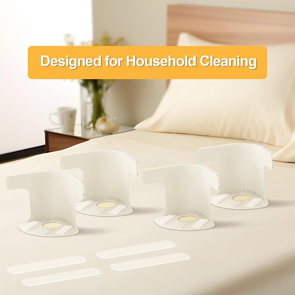 4 Pack Lock Sheet Holders Keep Sheets Tight Heavy Duty Straps Fit All Mattresses