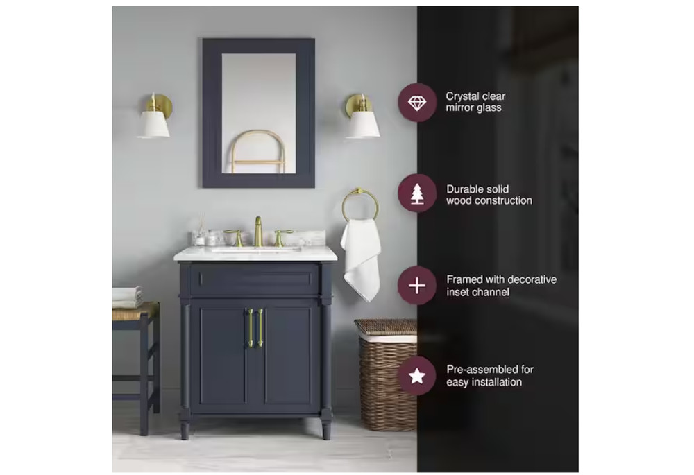 Home Decorators Collection Aberdeen 24 in. W x 32 in. H Rectangular Framed Wall