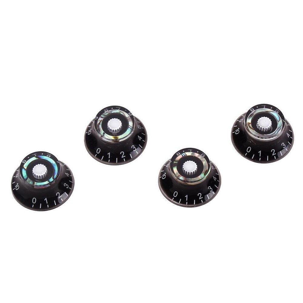 Black & Shell Acrylic Speed Knob Control Button for Electric Guitar