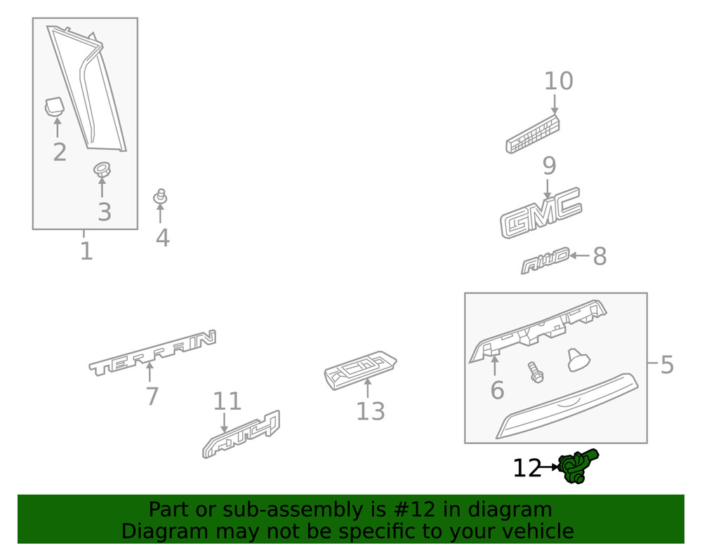 Genuine GM Rearview Driver Information Camera 23188736