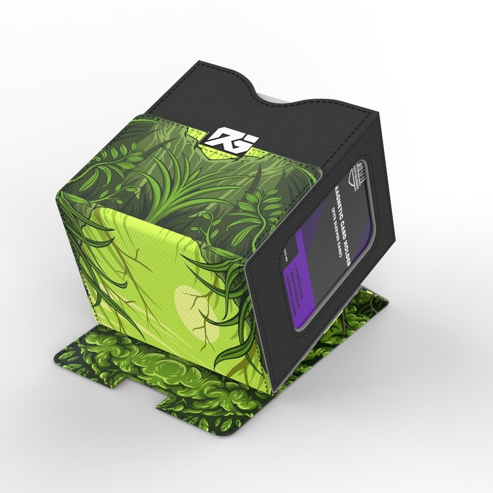 Realm Guard TCG/MTG Commander 100+ Card Deck Box w/ Storage - Forest