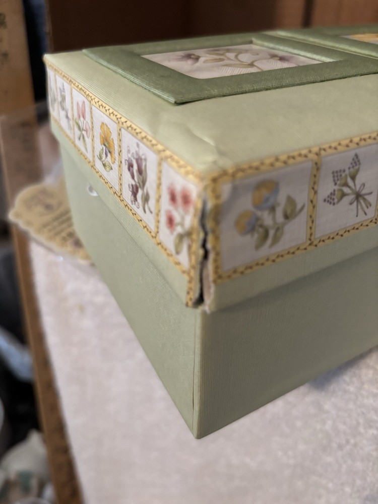 Diecut Floral Deluxe Note Card Set Keepsake Box