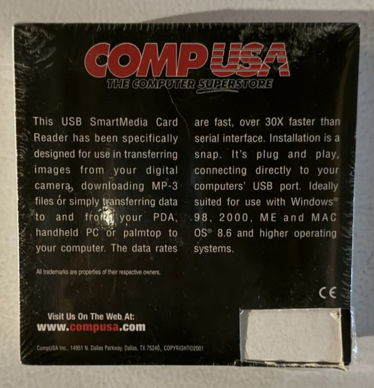 CompUSA SmartMedia USB Card Reader NEW