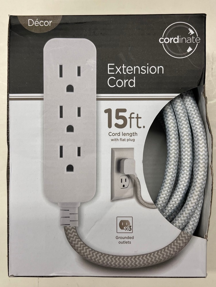 JASCO Decor Extension Cord Cordinate (50011)