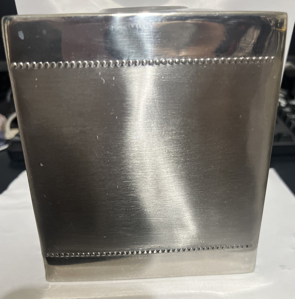 Silver Tone Metal Tissue Box