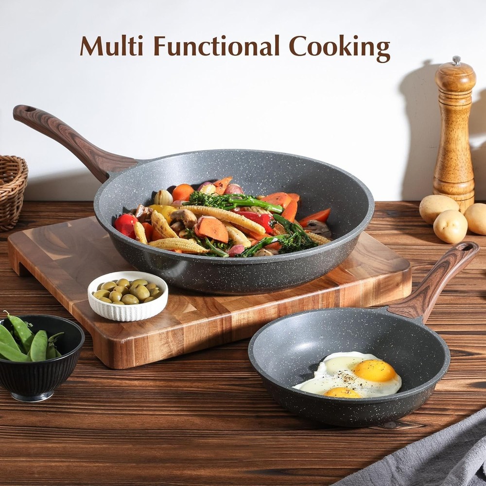 Durable 9.5-Inch Nonstick Omelette Pan with Induction Compatibility & Easy Clean