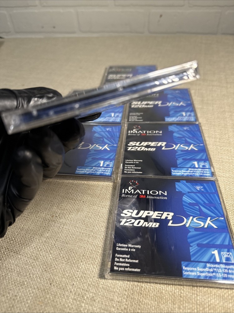 7x Genuine Imation LS-120 SuperDisk 120MB Blank Media Sealed