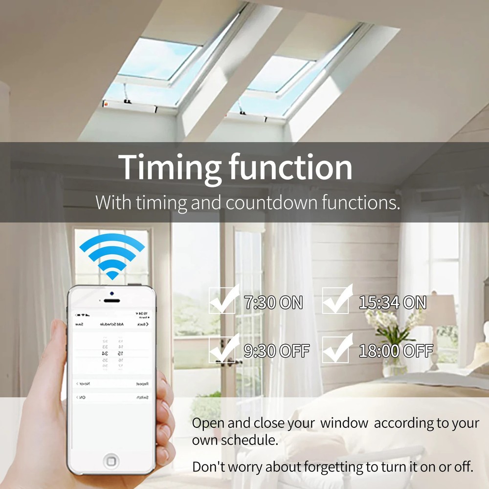 Automatic Electric Window Opener,Smart WiFi Function Built in AC Motor,Wireless