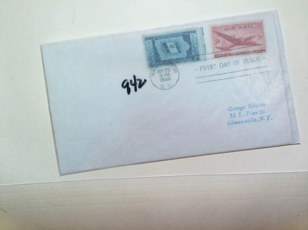 U. S. FDC - 942 - Iowa - no cachet -comb. ship!