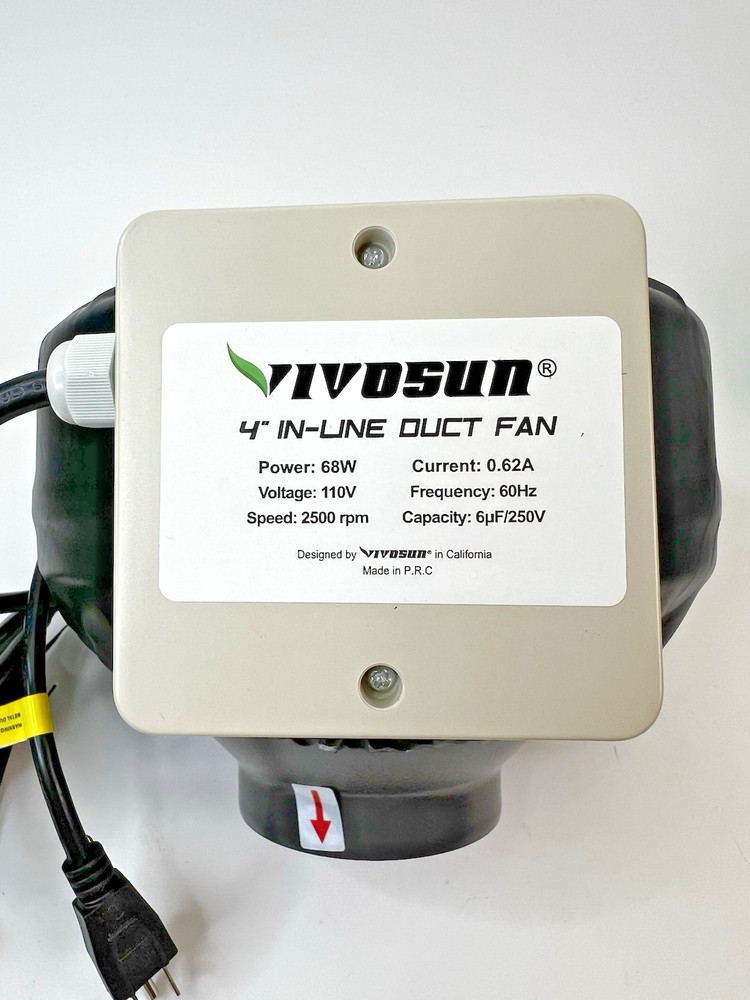 VIVOSUN 4 Inch 203 CFM Inline Fan w/ Speed Controller & Leather Sheath