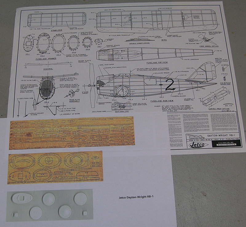 Model Airplane Plans (FF): Jetco Dayton-Wright RB-I • 5/8 Scale Rubber Powered